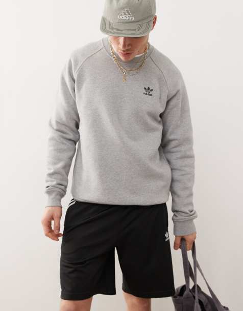 adidas Originals - Essentials - Sweat à logo trèfle - Gris - view 1