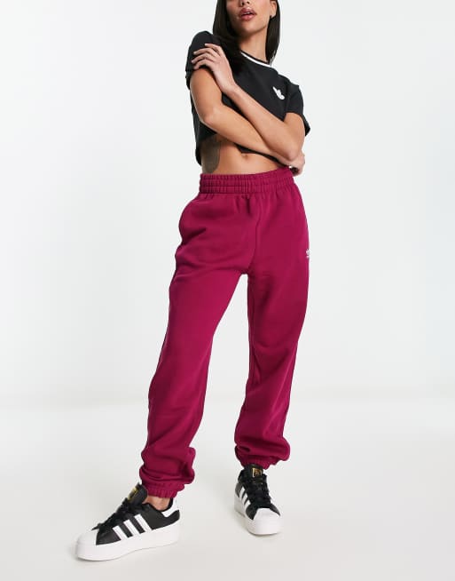 Adidas cheap sweatpants burgundy