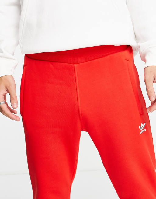 adidas red tracksuit bottoms