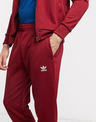 maroon adidas suit