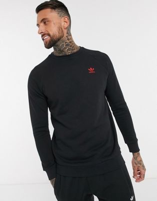 adidas originals essentials sweatshirt in black