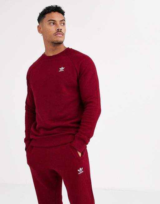 Adidas sweater bordeaux rood hot sale