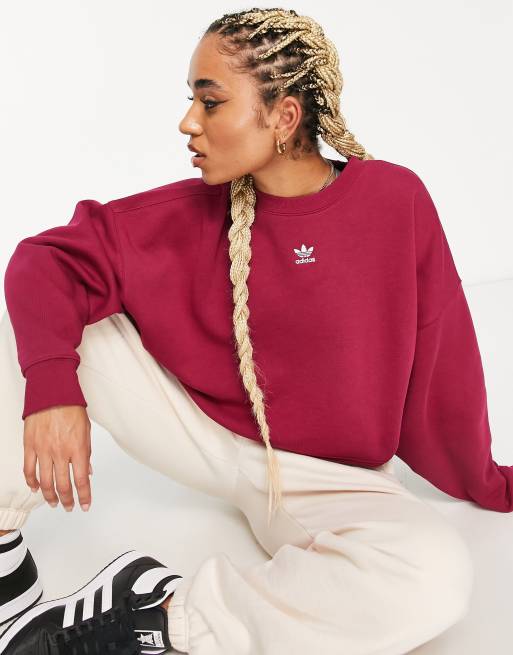 Adidas maroon sweater sale