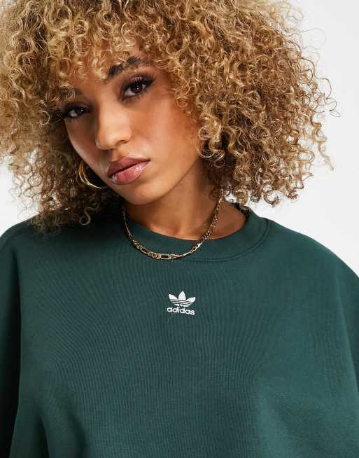 adidas Originals Essentials sweatshirt in collegiate green | ASOS