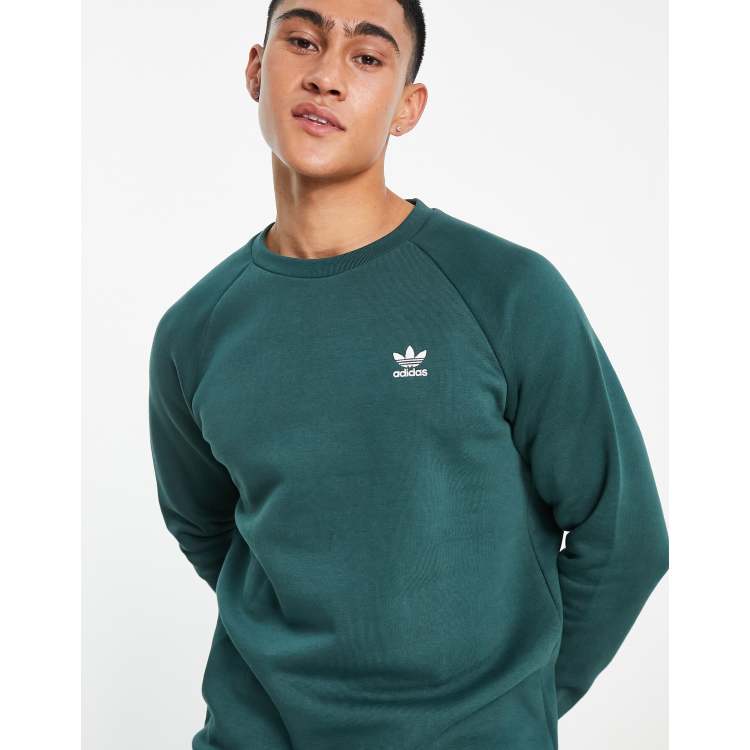 adidas Originals essentials hoodie in dark green