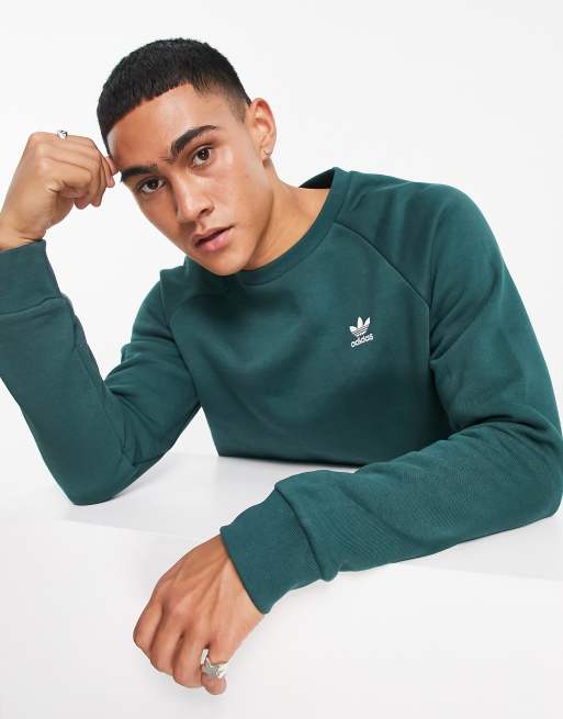 adidas Originals essentials hoodie in dark green