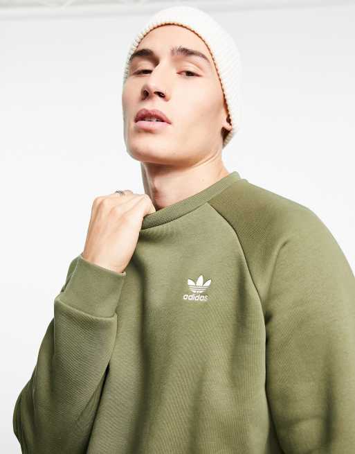 Olive sales adidas sweatshirt