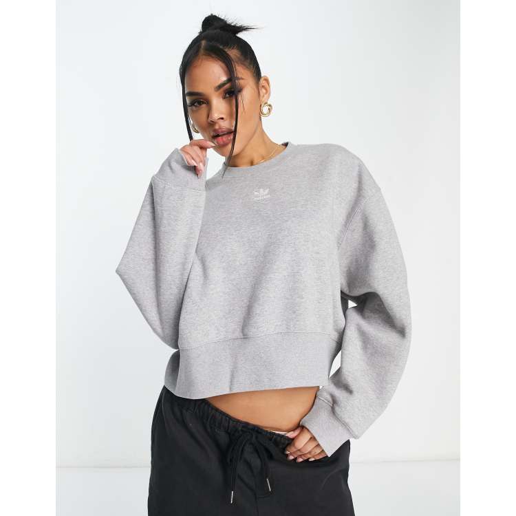 Gray adidas sale crew neck