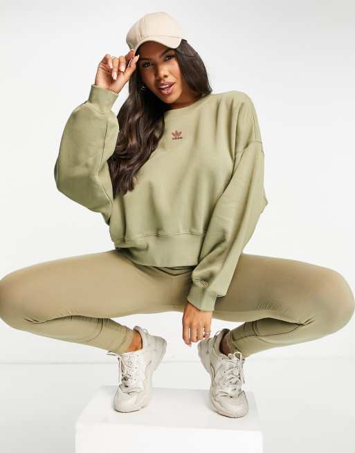 Womens adidas deals khaki hoodie