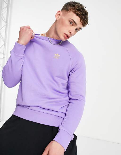 Adidas purple crew neck hotsell