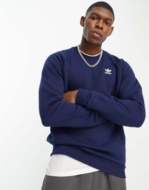 Adidas blue crew neck hot sale