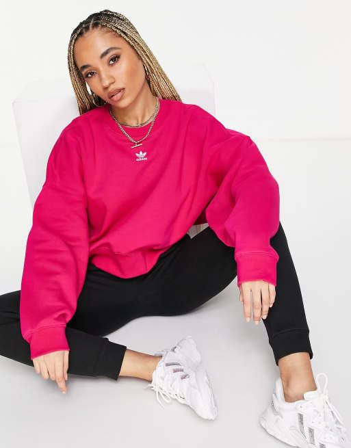 Adidas pink 2025 crew neck