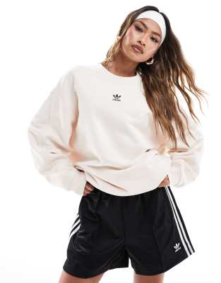 adidas Originals adidas Originals essentials sweatshirt in wonder white