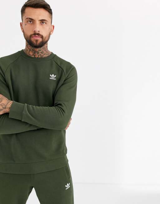 Adidas sweatshirt khaki sale