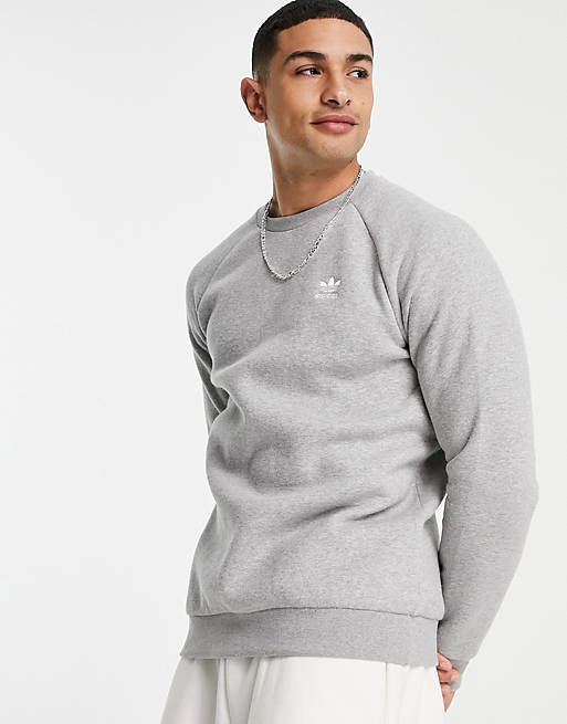elev Tilsvarende har adidas Originals essentials sweatshirt with small logo in grey | ASOS