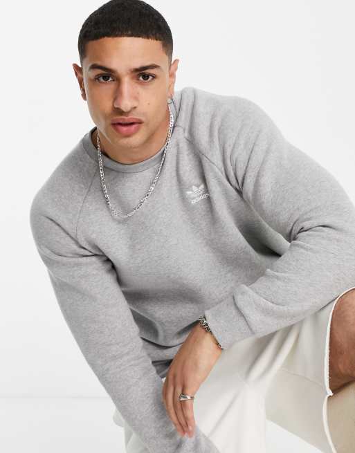 adidas Originals essentials sweatshirt with small logo in grey