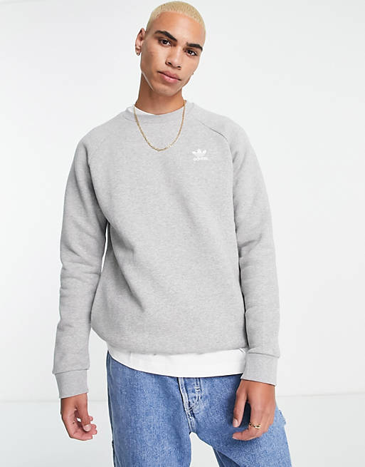 adidas Originals essentials sweatshirt with small logo in grey