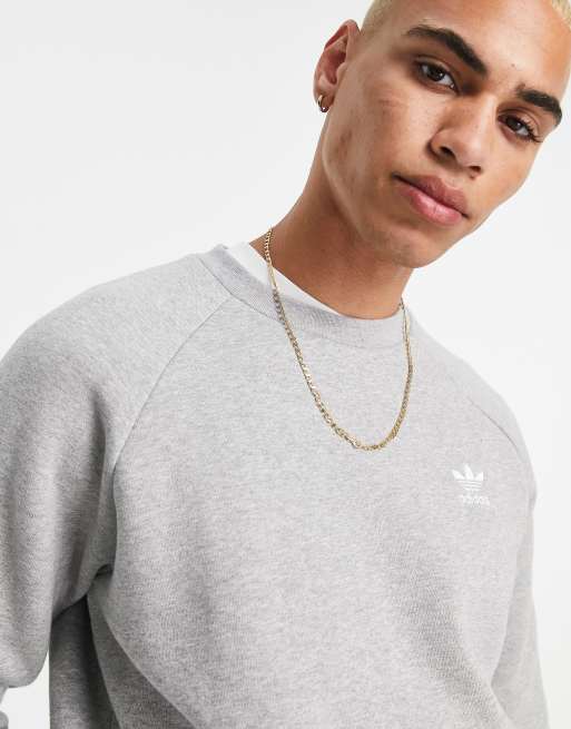 Adidas originals sweatshirt with store small logo in grey