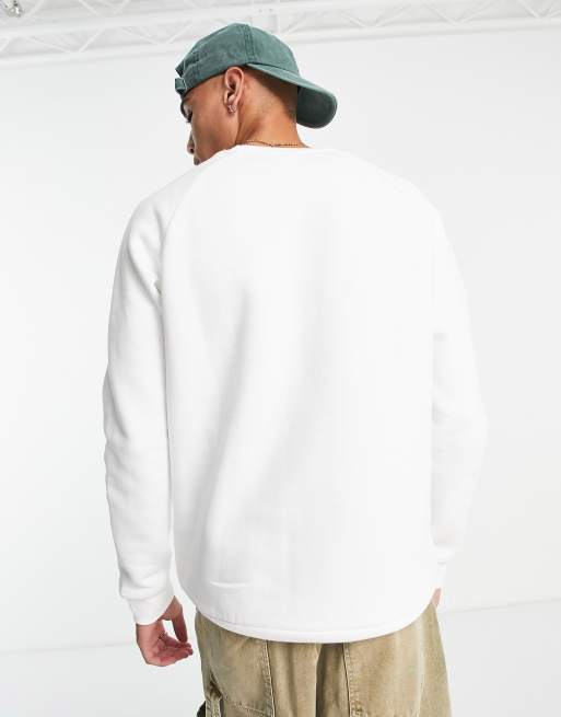 Adidas originals sweatshirt with small logo in white sale