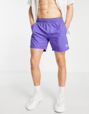 adidas Originals adidas Originals Essentials swim shorts in purple