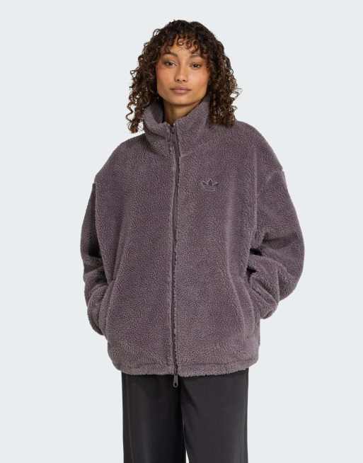 adidas Originals – Essentials – Szara kurtka z miśka
