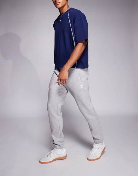 adidas Originals Trefoil Essentials joggers in grey