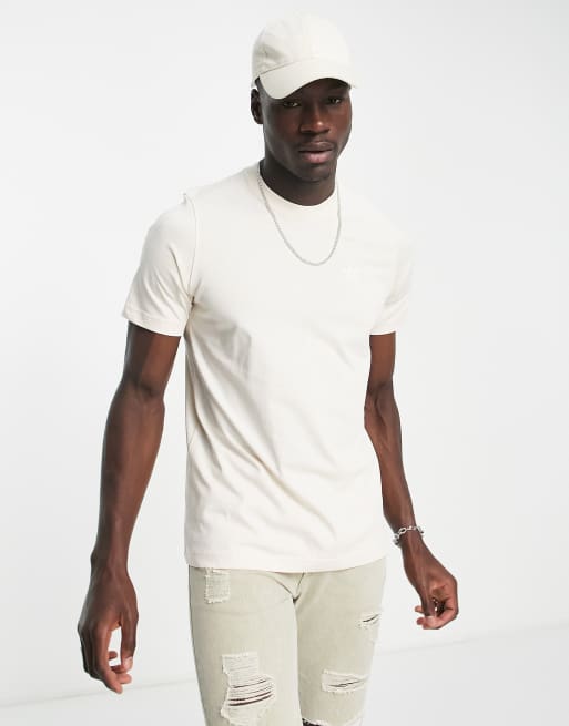adidas Originals - Essentials - T-shirt à logo trèfle - Blanc cassé