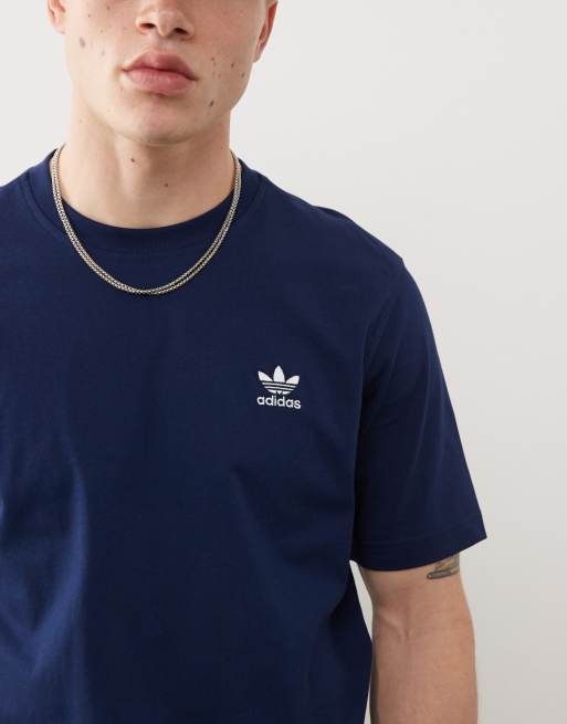 adidas Originals - Essentials - T-shirt à logo trèfle - Bleu marine, 4 de 4