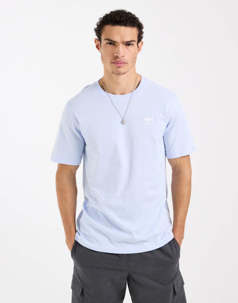 adidas Originals - Essentials - T-shirt à logo trèfle - Ciel cristal - view 1