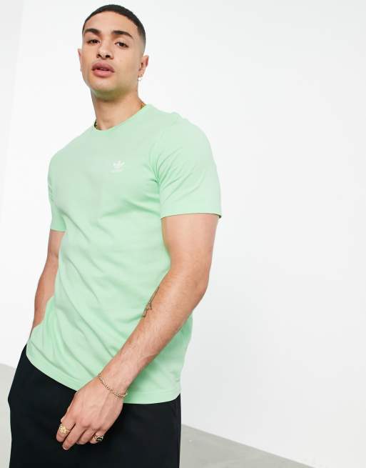 adidas Originals - Essentials - T-shirt à logo trèfle - Vert menthe