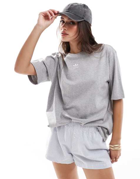 adidas Originals - Essentials - T-shirt coupe boyfriend - Gris - view 1