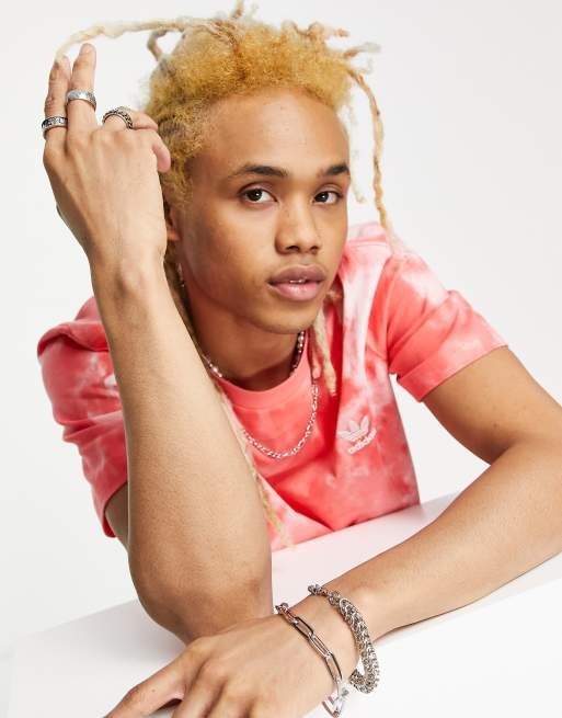 adidas Originals - Essentials - T-shirt effet tie-dye - Rouge
