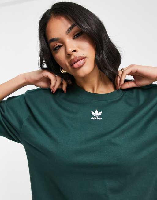 Adidas green store shirt women's