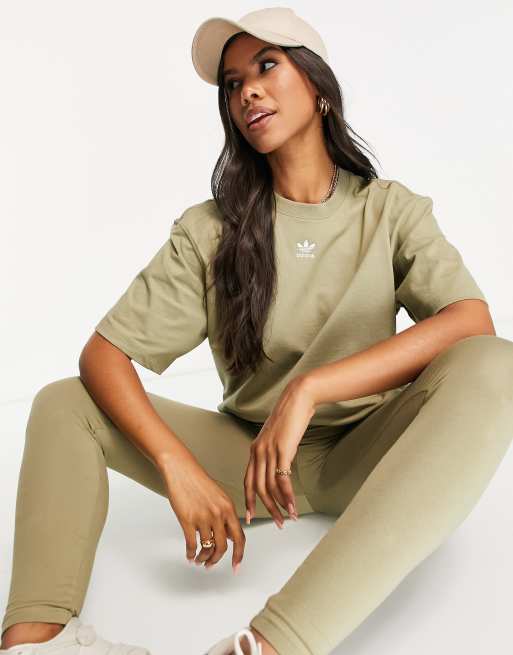 Khaki adidas on sale t shirt women's