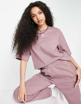 adidas Originals Essentials t-shirt in mauve - ASOS Price Checker