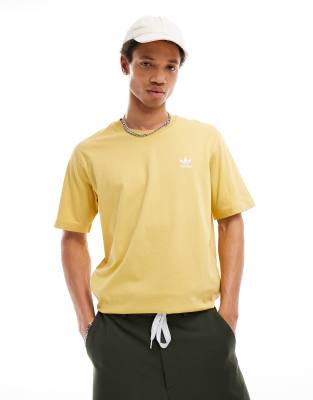 adidas Originals adidas Originals essentials t-shirt in oatmeal-White