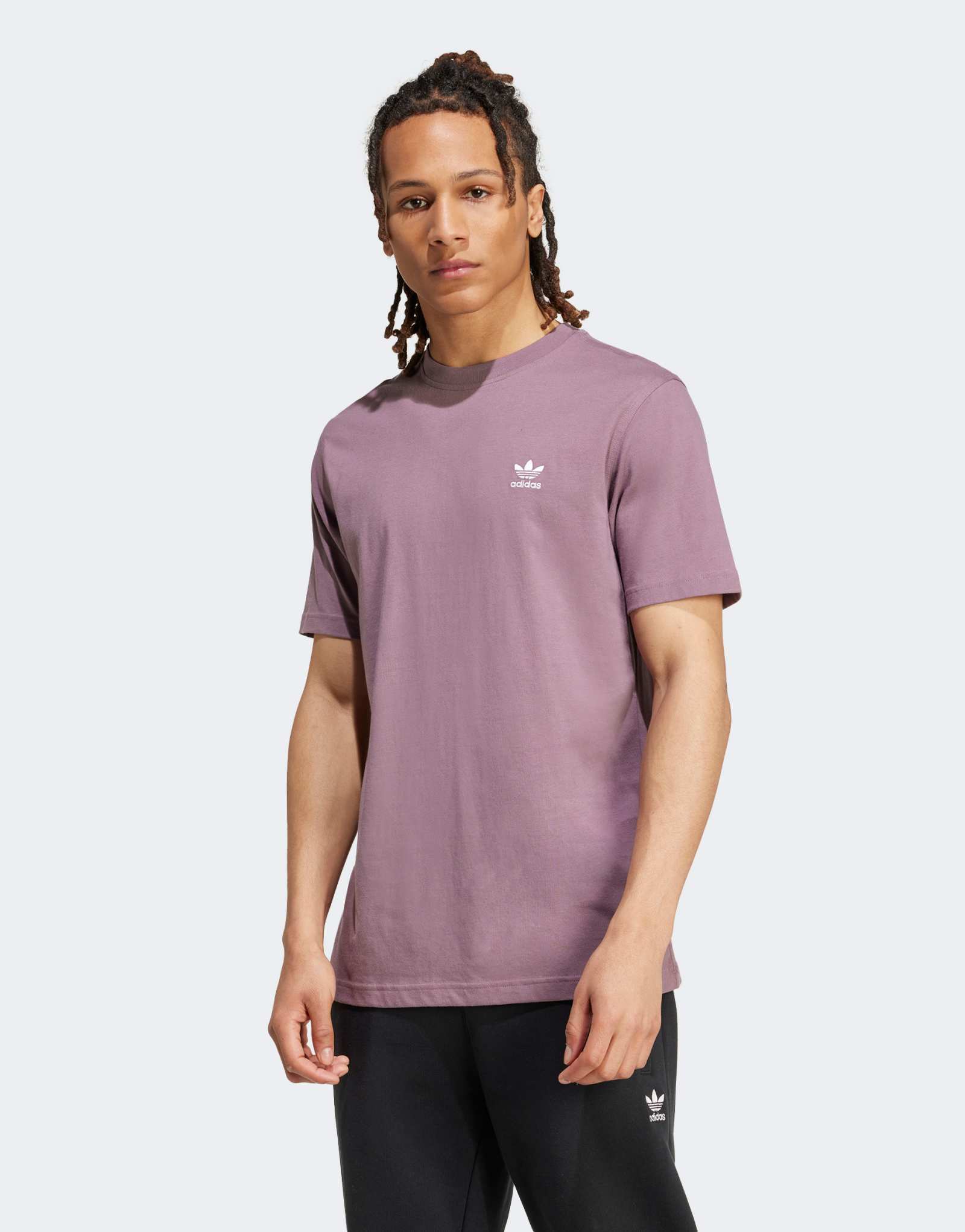 футболка adidas Originals Essentials фиолетового цвета