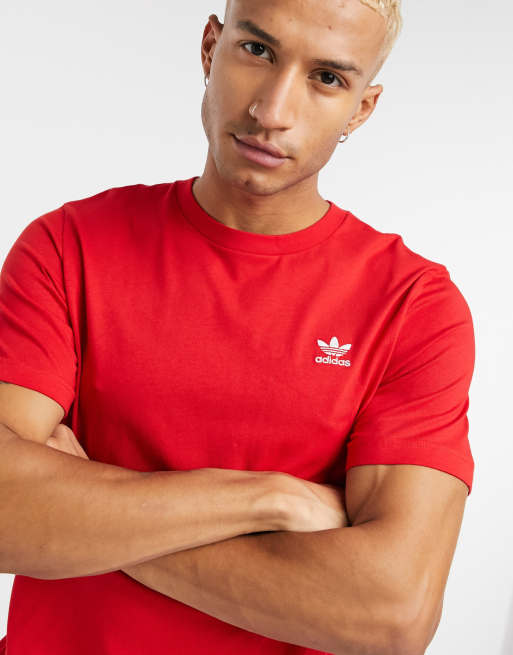 adidas Originals essentials t-shirt in red | ASOS