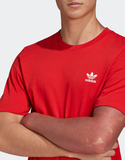 Mens red adidas hot sale originals t shirt