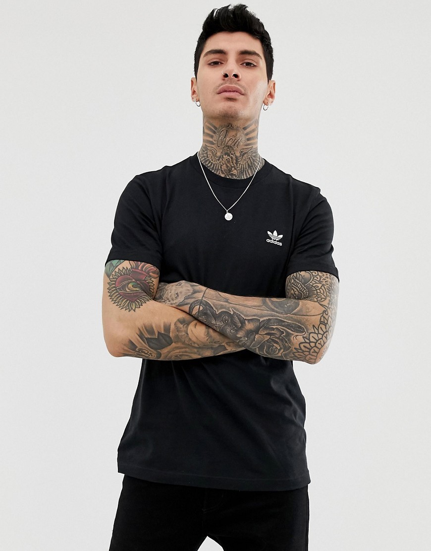 Adidas Originals - Essentials - T-shirt met klein logo in zwart