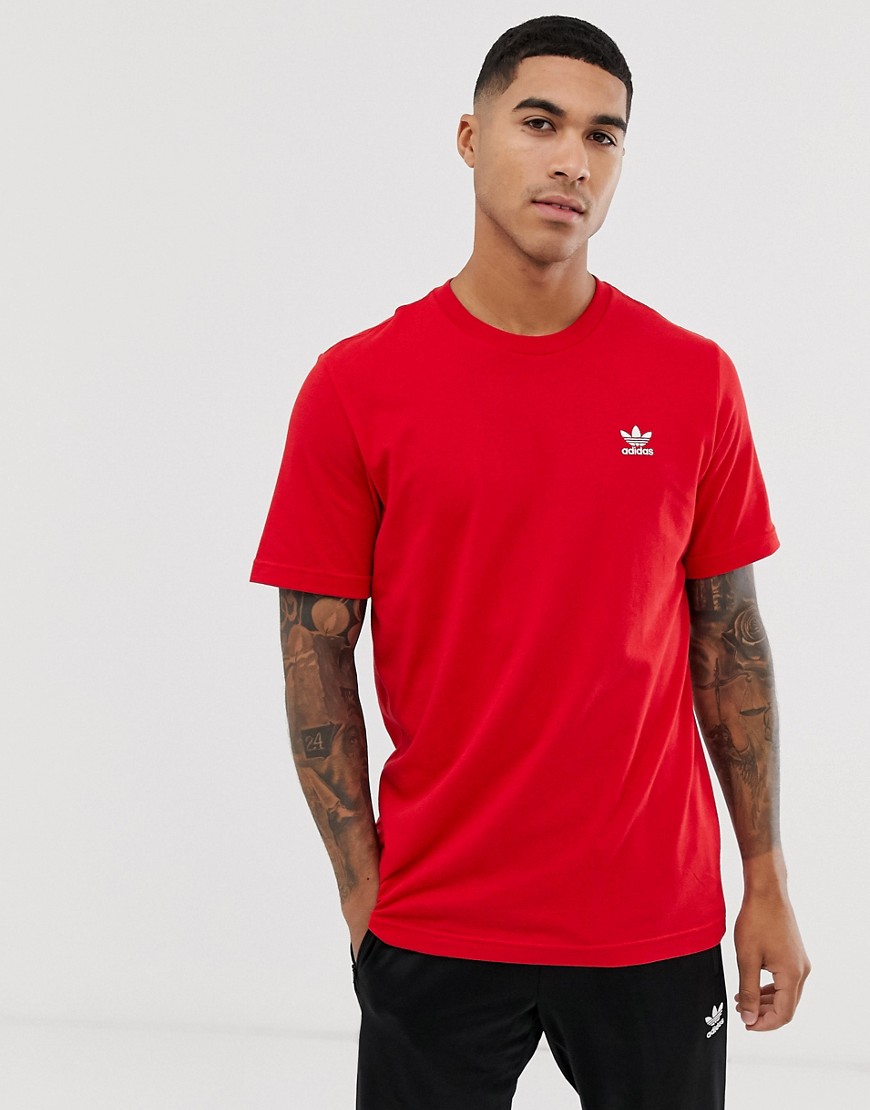 Adidas Originals Essentials - T-shirt rossa-Rosso
