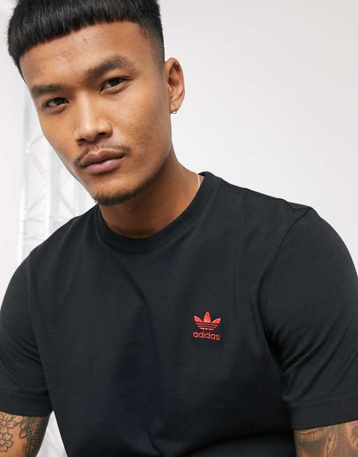 black and red adidas t shirt