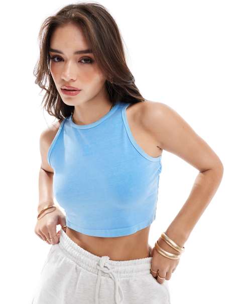 adidas Originals essentials tank top in washed blue - view 1