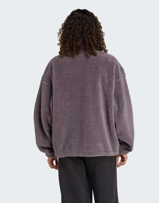 adidas Originals Essentials teddy jacket in grey strata | ASOS
