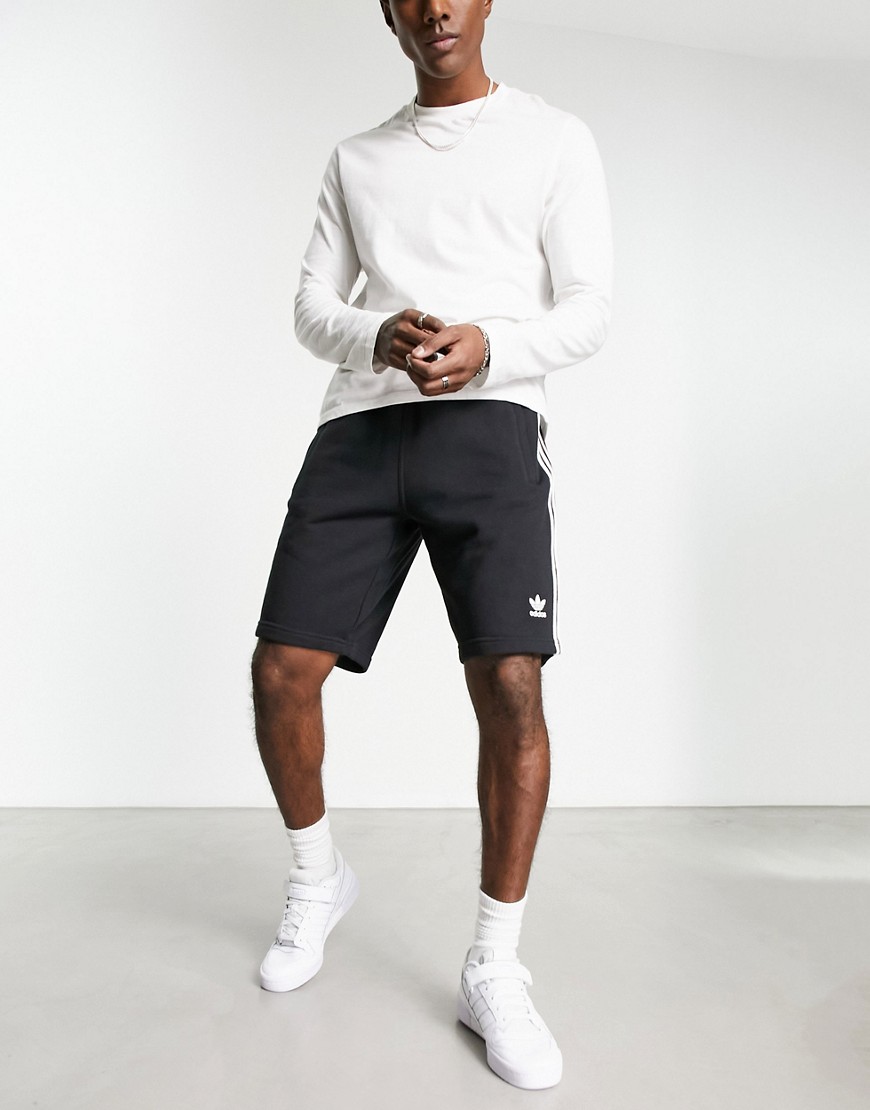 adidas Originals Essentials three stripe shorts in black