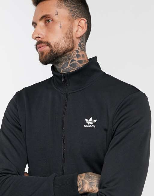 Adidas essentials shop track jacket black