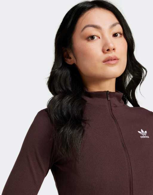 adidas Originals Essentials track top in brown