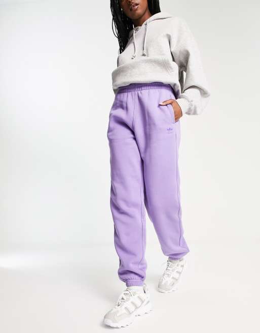 adidas Originals essentials trefoil joggers in lilac ASOS