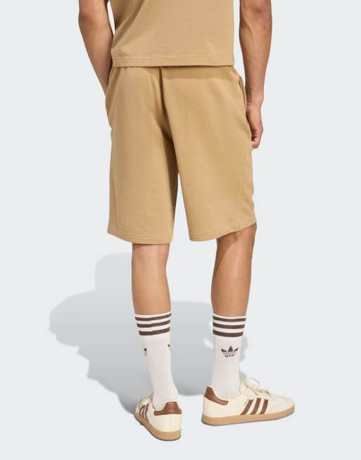 adidas Originals Essentials trefoil shorts in beige ASOS