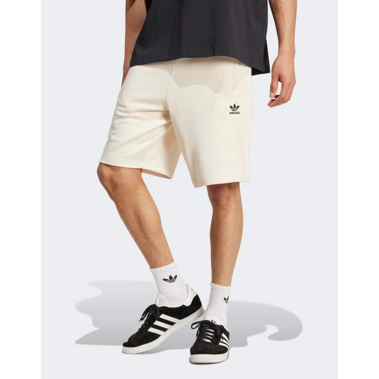 adidas Originals Essentials trefoil shorts in wonder white ASOS